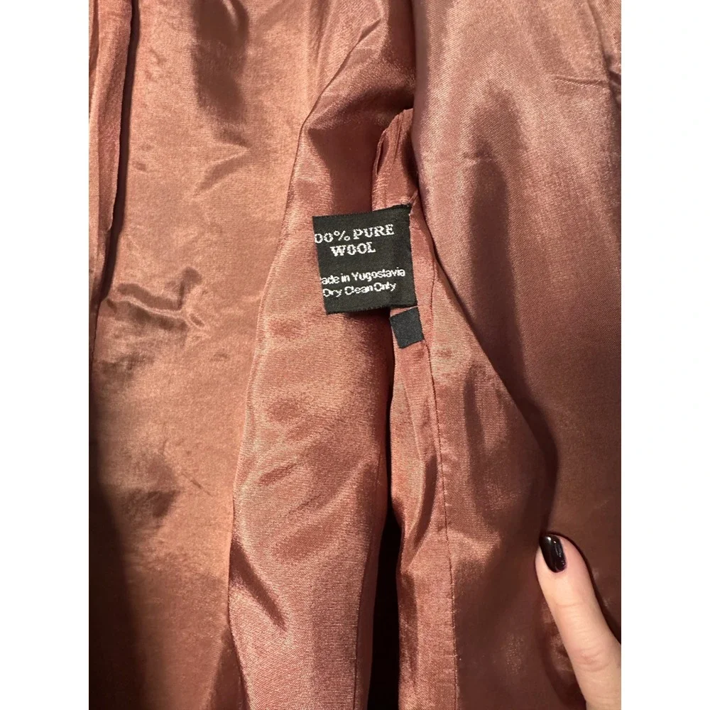 Vintage Giorgio Sant'Angelo 100% Pure Wool Double‎ Breasted Jacket Blazer Sz 10